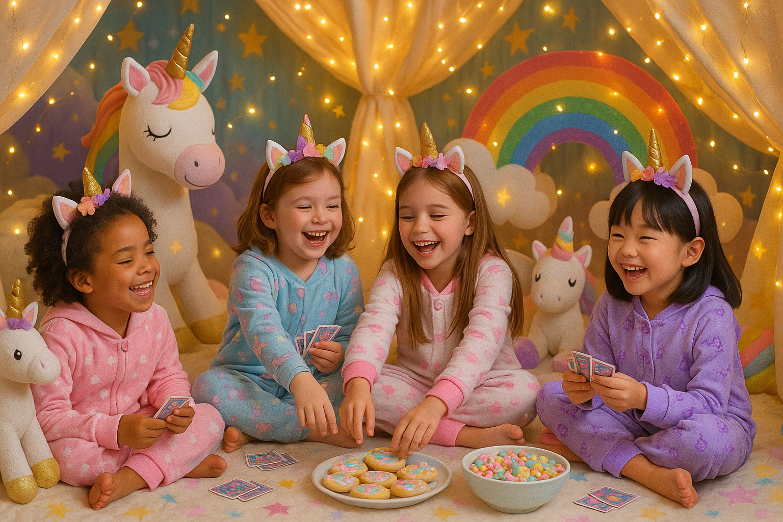 Happy Kids at Unicorn Party
