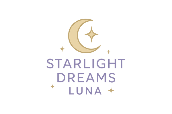 Minimalist logo design for Starlight Dreams Luna